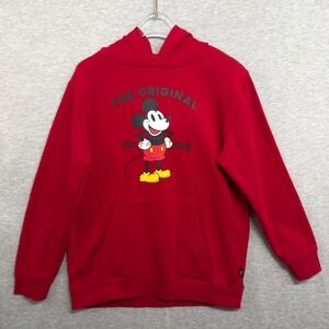 Disney X Vans‎ Mickey Mouse Red Hoodie Youth L 12-14 "The Original" Lined Hood